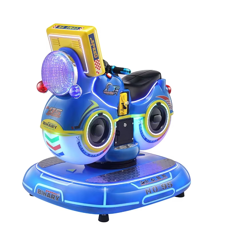 New Release Durable Plastic Kiddie Ride Motorcycle LED Screen Coin Operated Racing Arcade Game Machine 220v Voltage