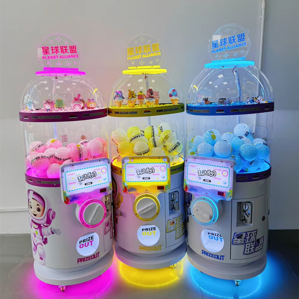 Professional High Mini Gashapon Vending Machine 220V Coin-Operated Twisted Capsule Toy Durable Metal Plastic Kids' Amusement