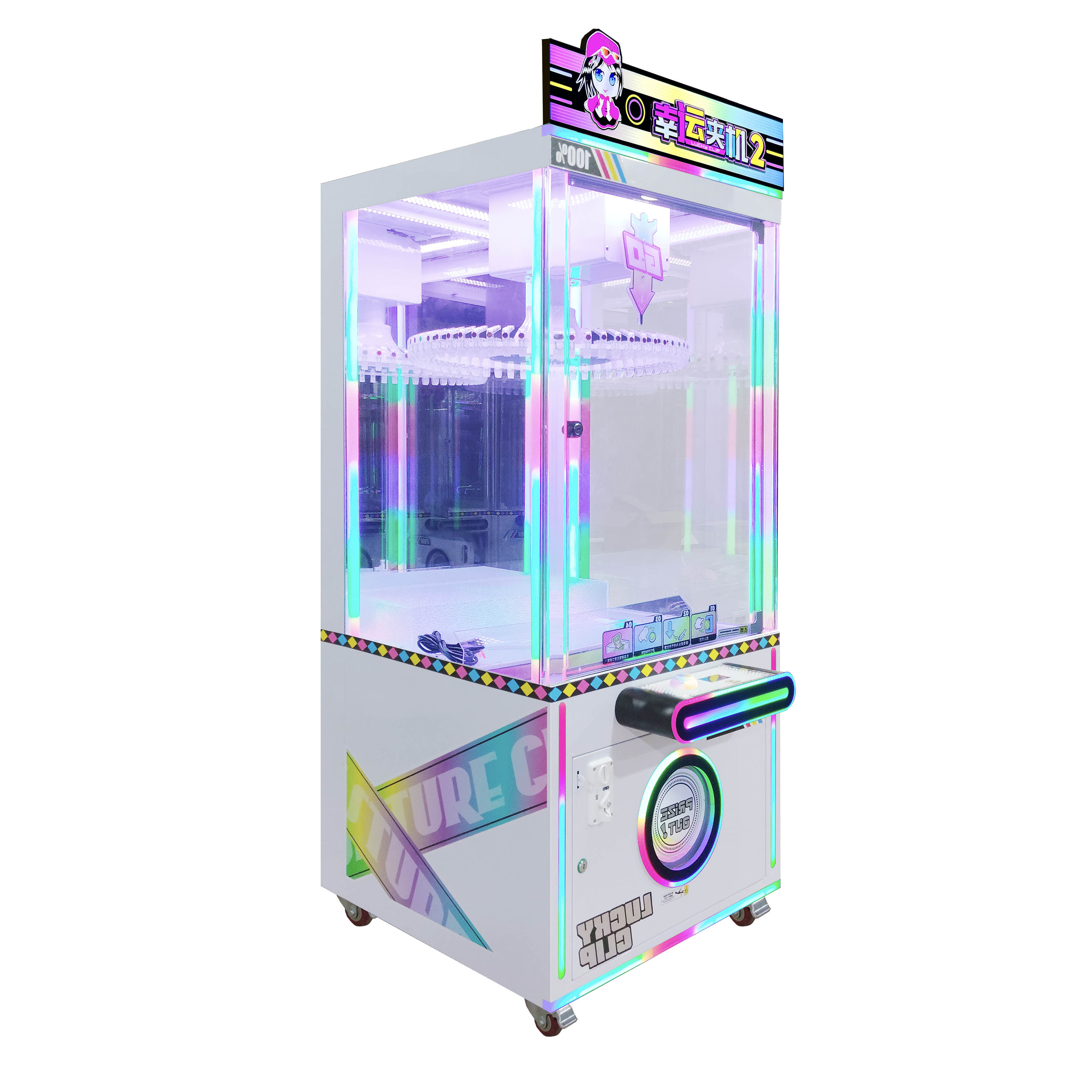 Wholesale Mini Claw Machine Coin-Operated Arcade Game Key Chains Board Gripping Games Gifts Vending Machine Made Plastic