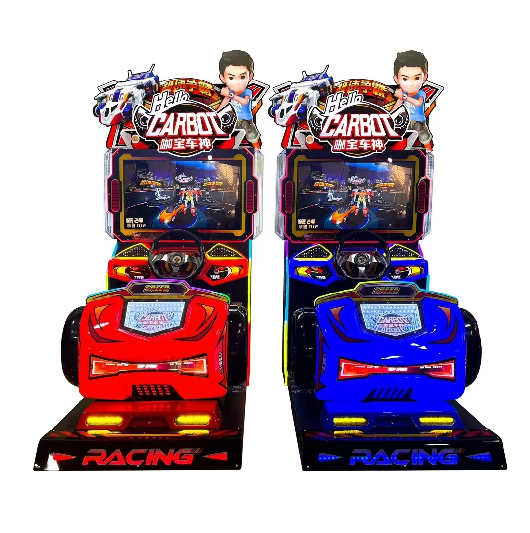 220V Mini Arcade Machine Kid-Suitable LED Digital Lamp Coin-Operated Claw Crane Racing with Wooden Game Board Plush Material