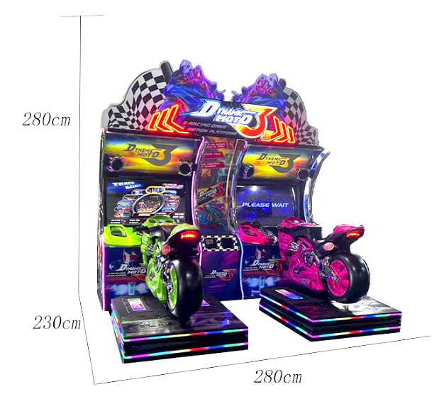 2-Seats VR 3DX Racing Arcade Game Machine 42 Inch LCD Super Motor Simulator 220V Wooden Metal Entertainment Coin Operated Games