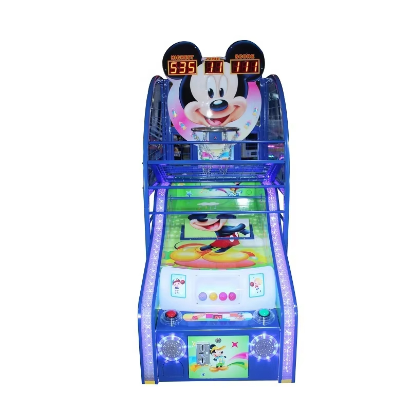 Indoor Sports Basketball Game Machine Coin-Operated Metal Construction Crane for Kids Board Material Boxing Type Street Play
