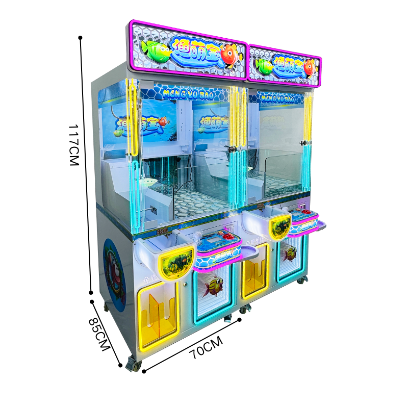 Real Fish Catch Arcade Vending Machine Full Set Coin-Operated Crane Cabinet Joystick English 220v Amusement Game Metal