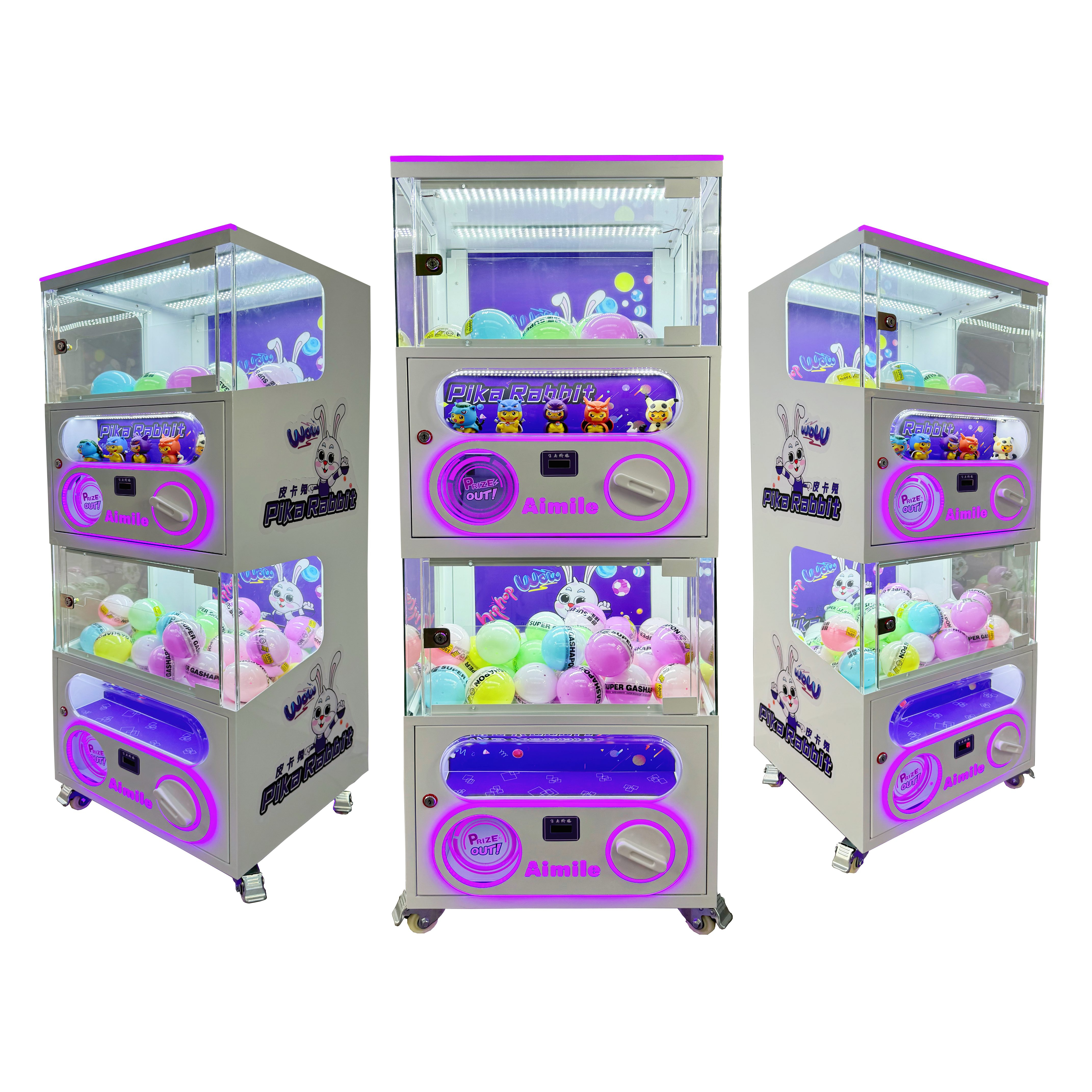 High Quality Double Layer Toy Capsule Gashapon Vending Machine Coin Operated Amusement Game
