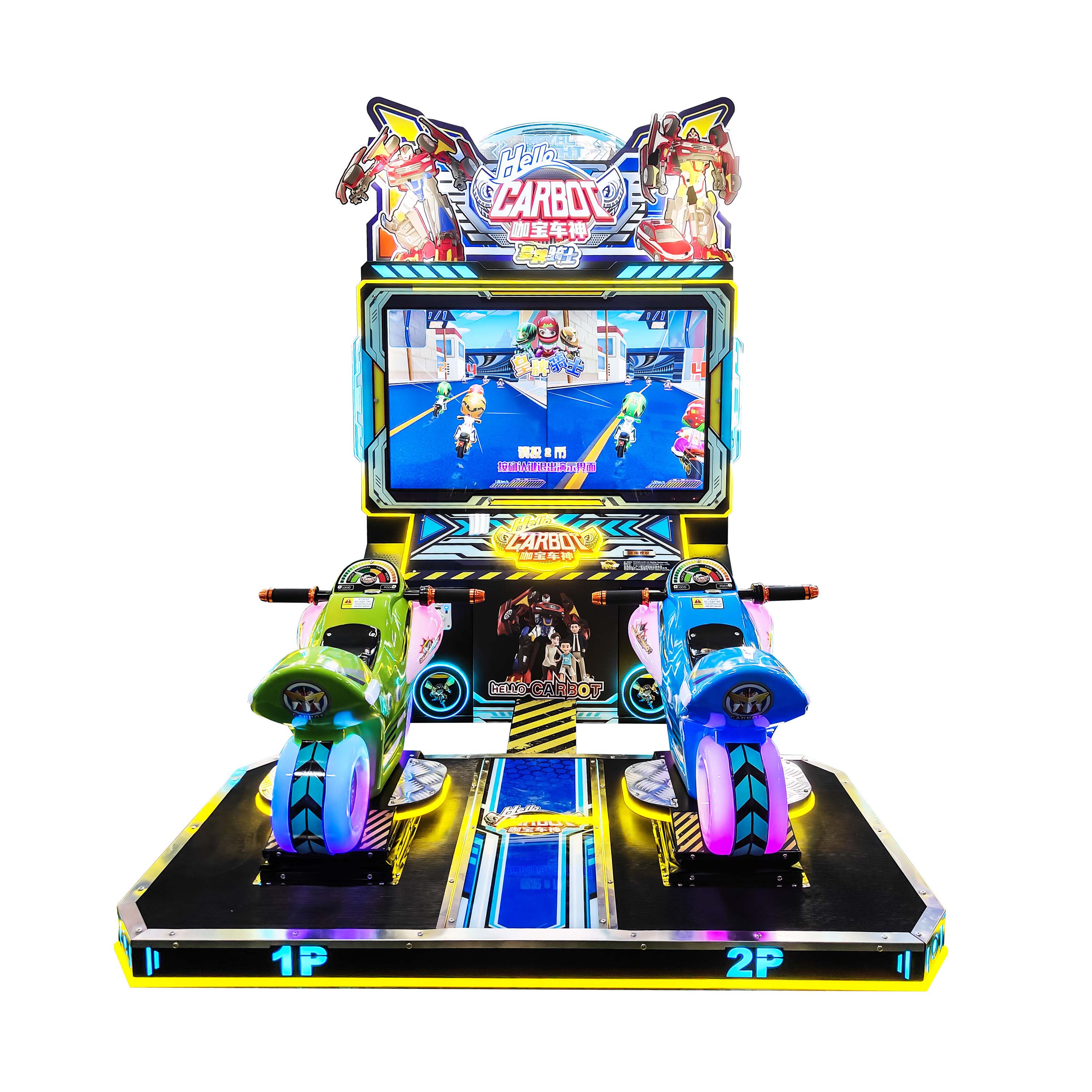 Kids' Coin-Operated Racing Motorcycle Game Machine Simulator Equipment for Amusement Parks 1-Year Warranty English Durable Metal