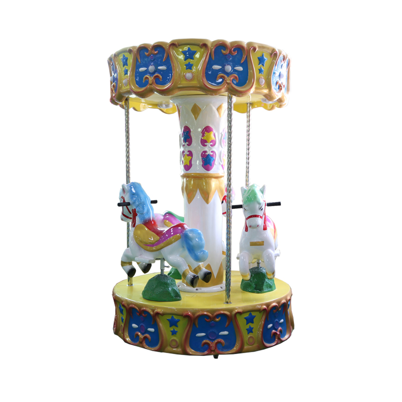 Outdoor Metal Kiddie Ride Games Fiberglass Animals Swing Carousel for Kindergarten Playhouse Amusement Park Target Indoor Use